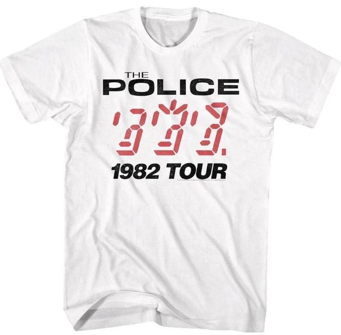 Мужская белая футболка Police Ghost in the Machine Tour 1982 S