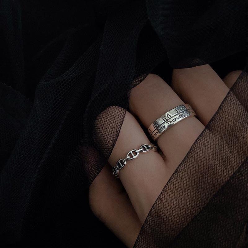 Fashionable Silver S925 Open Finger Ring With Geometric Design For Women Jewelry Stylish