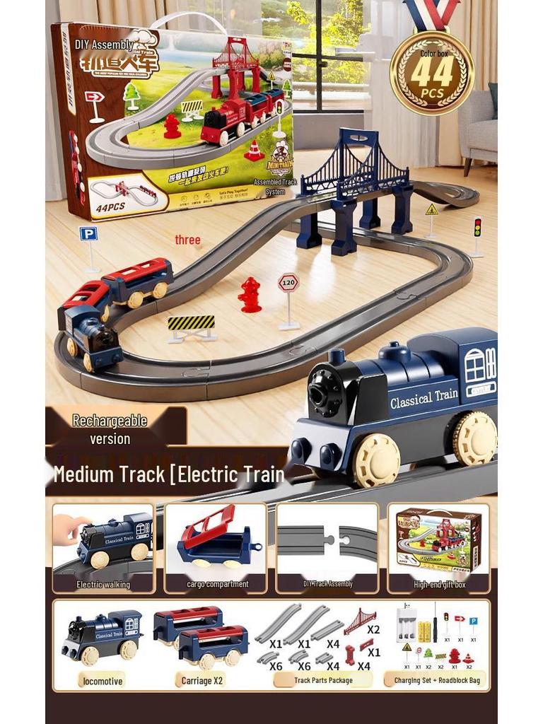 Electric High-Speed Rail Train Set - Educational Toy for Kids, Boy's Birthday Gift, Children's Day Present
