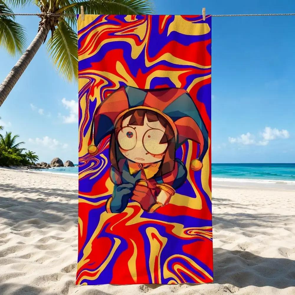 The A-Amazing D-Digital C-Circus Towel Microfiber Thin Lightweight Absorbent Quick Dry For Beach Swimming Yoga Bath Sport Travel