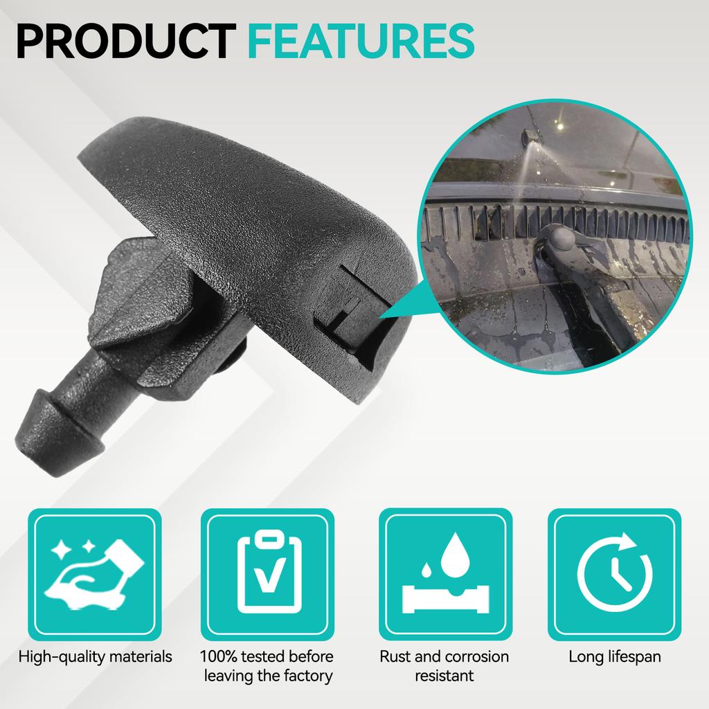 1 Pair 6438V8 Front Windshield Wiper Washer Jet Nozzle For Citroen C1 C2 C3 C4 SAXO XSARA DISPATCH SPACE TOUR Fiat 106 107 205