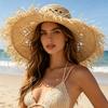 Bohemian Large Brim Hat Women's Hand-woven Straw Hat Sun Hat Beach Vacation Sun Hat