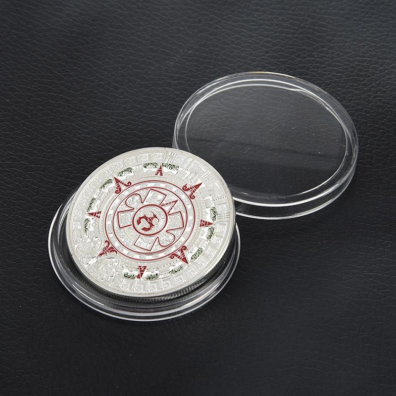 Mayan Calendar Commemorative Medal, Gold-plated Coin, Cultural Totem, Aztec Civilization Commemorative Coin, Creative Coin