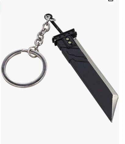 Game Final Fantasy 7 Cloud Buster Sword Keyring Remake Sword Zack Fair Metal Pendant Fans Cosplay Jewelry Gift