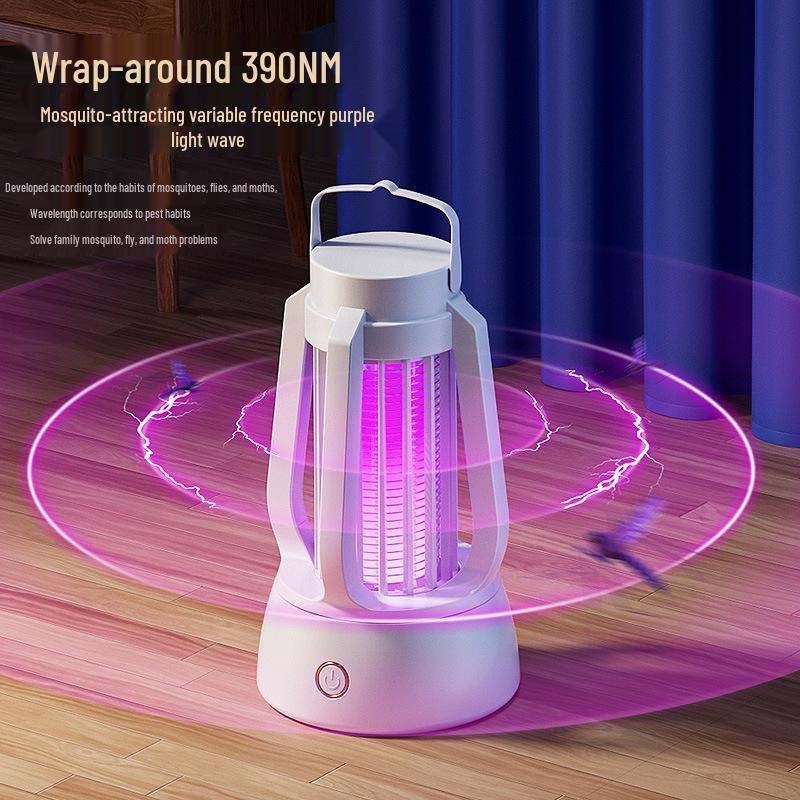 Wireless Portable 3-in-1 Mosquito Catcher & Lamp: Indoor Lighting, Camping, Electric Shock Mosquito Trap