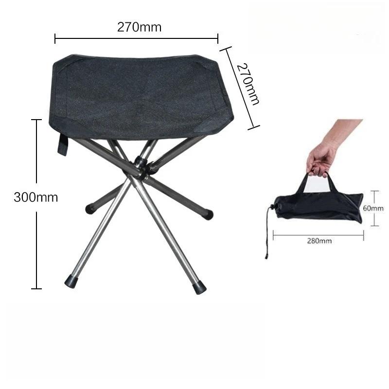 Outdoor Teleskop Klapphocker Tragbarer Klappstuhl Leichter Edelstahl Angelstuhl Mini Pony Hocker