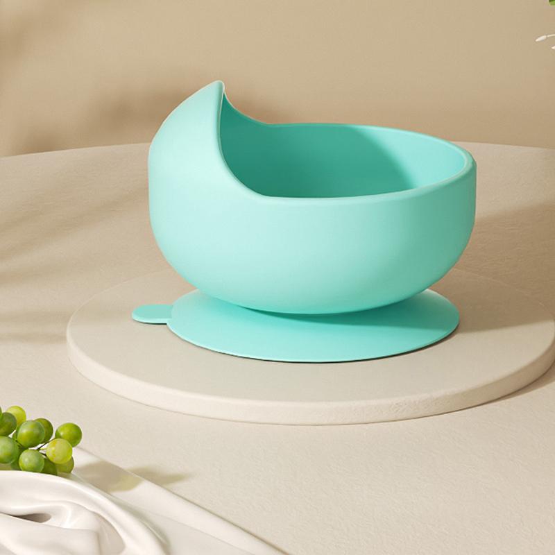 Baby's Complementary Food Bowl Silicone Shatter-resistant Children Tableware Integrated Suction Cup Feed Oneself Training Tool