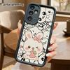 Phone Case: 2D flat, suitable for Samsung Galaxy A34 A35 M05 M06 S20 S22 S21 FE Plus 5G protective case, white rabbit hugging a strawberry, perfect Ch