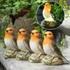 Powered Solar Resin Luminous Bird Light For Garden Courtyard Flower Pot Decor