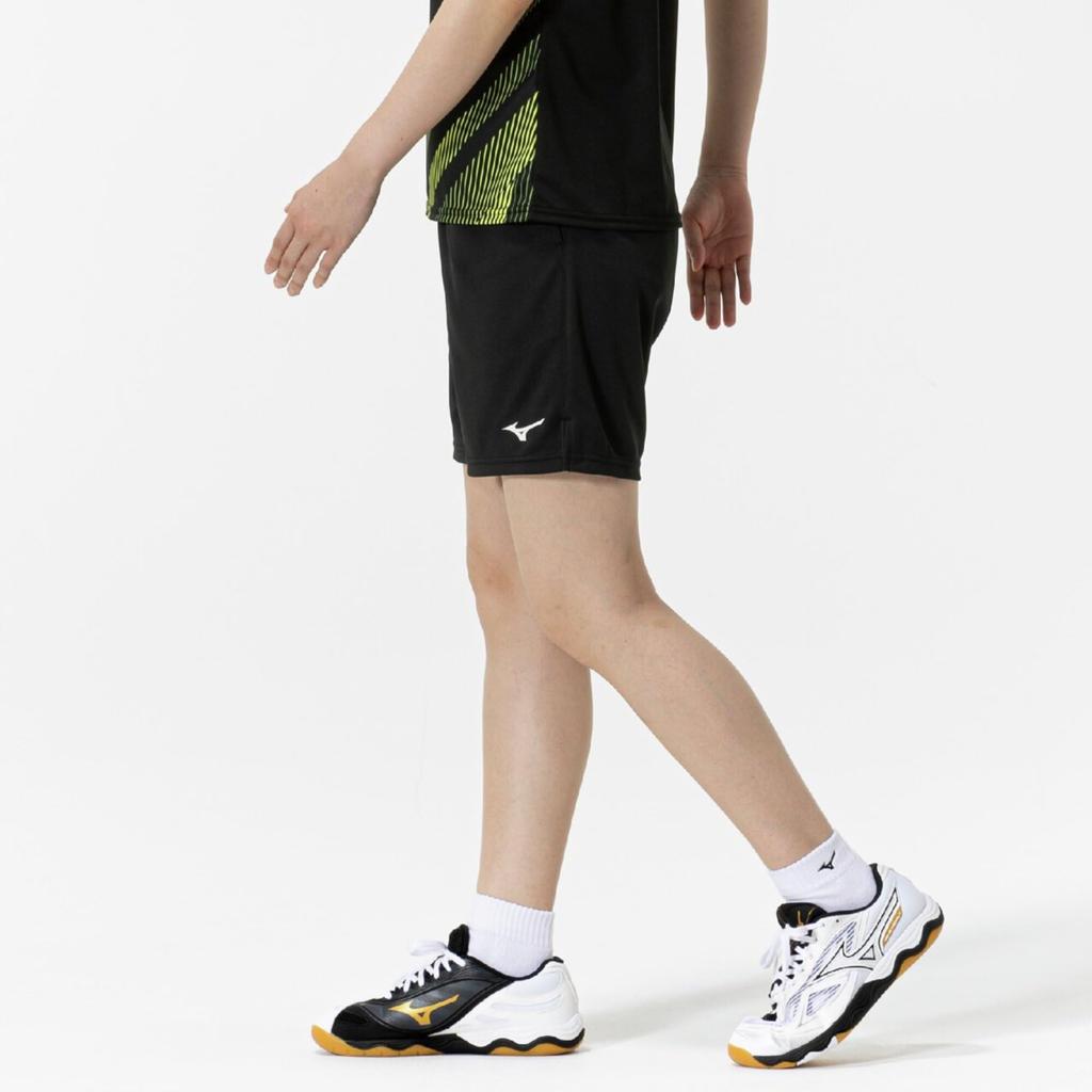 Table Tennis Game Size 82JBC202 Pants, Sweat-Wicking, Quick-Drying, Women's, Black, L,