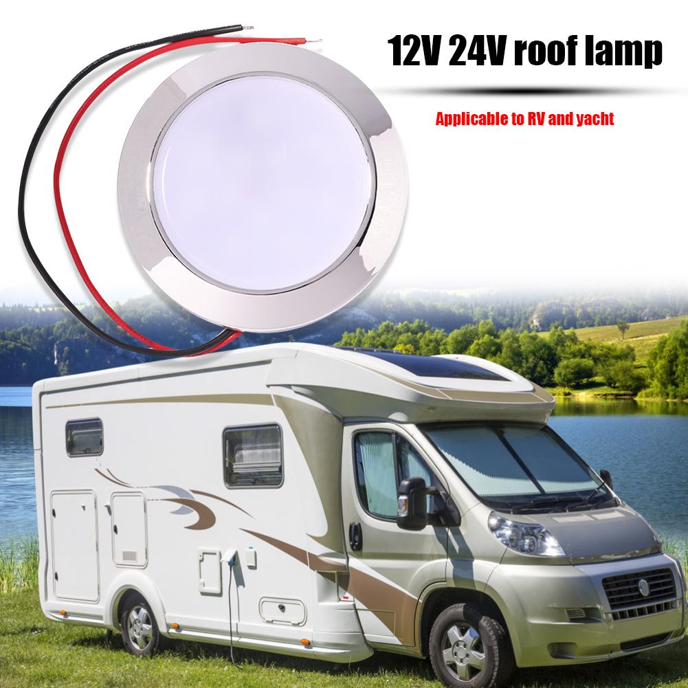 1.8W IP65 Waterproof 12V 24V Auto 24 SMT LED Dome Reading Lamp for Caravan RV Marine Car Interior Roof Ceiling Lights