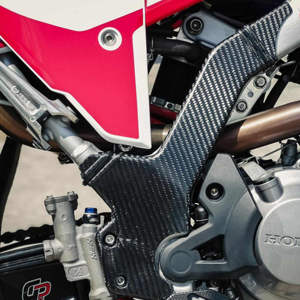 Real Carbon Fiber Frame Guard Protector Covers For Honda CRF300L / Rally / ABS 2021-2025 2026 Left and Right Frame Guard Covers