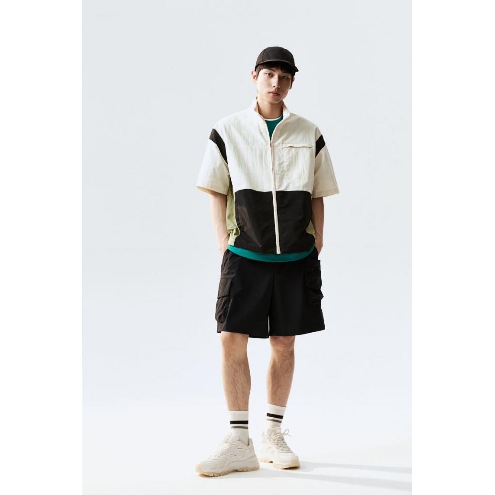 H M Loose Fit Nylon sHorts Black