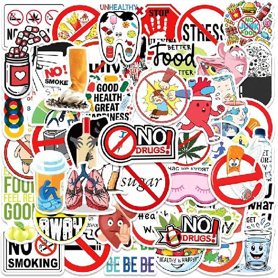 Daily Kitchen Stickers,50pcs Baking Stickers,Kitchen Sticker, Pot Sticker,for Water Bottle,Waterproof Vinyl for Laptop Computer Phone Bumper