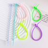 22cm Candy-Colored Stars Silicone Rope Data Line Binding Tape DIY Jewelry Key Chain Accessories Dress Tags Rope