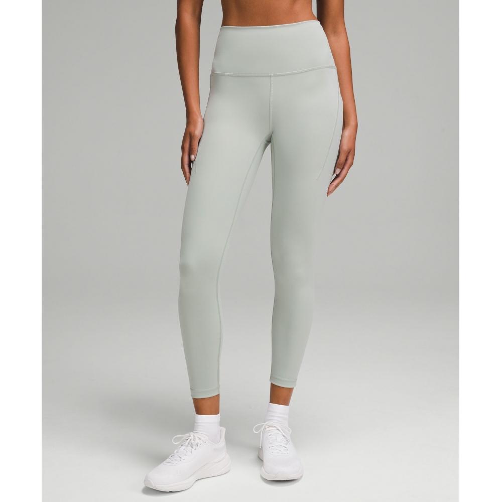 

Lululemon Wunder Train High Rise Tight With Pockets 25 Jade Grey 14