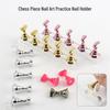 Magnetic Nail Art Practice Stand with Acrylic Base and Gem Holders