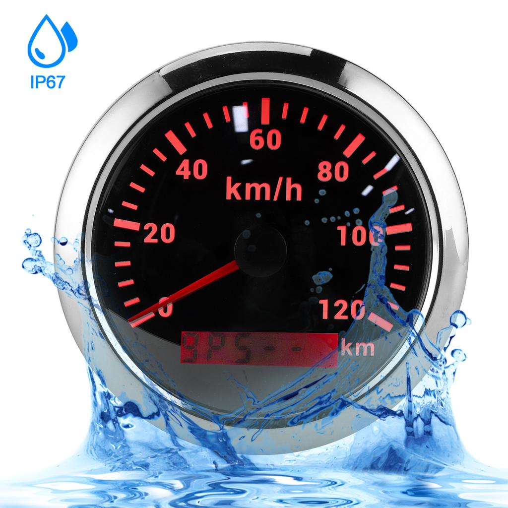 85mm GPS 120KMCelsiusH Speedometer Odometer for Boat Yacht Outboard Car Motorcycle Engineering Machinery