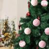 Pink Ball Star Bow Christmas Tree Pendant Creativity Plush Foam Christmas Deco Ball Luxury Sparkly Xmas Home Hanging Decoration