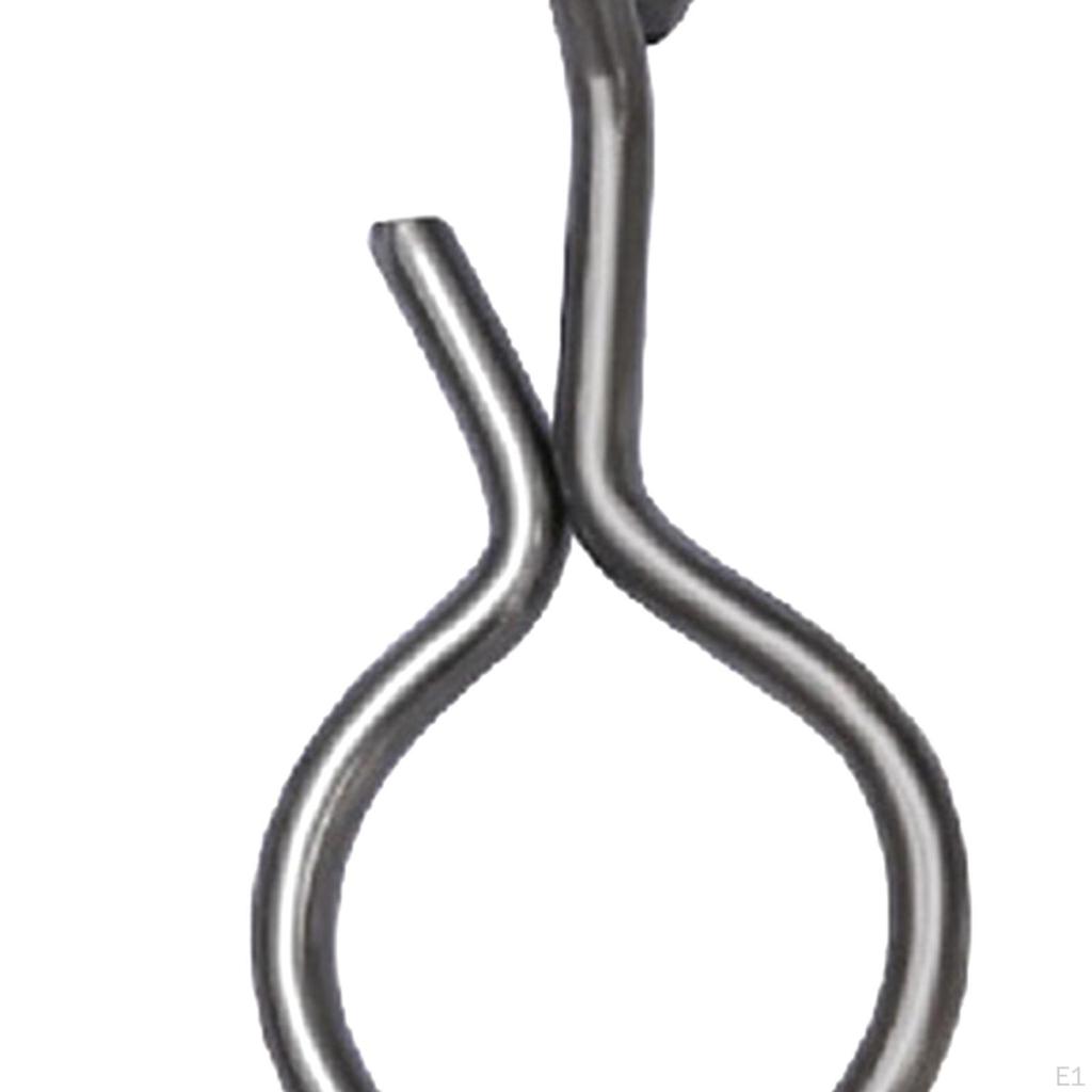 25x Attaches Rapides pour Pêche à la Mouche Clips pour Changement Rapide d'Appât Accroche-Hameçon en Acier Inoxydable Hameçon pour Appâts