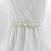 Korean Version of Women's Rhinestone Pearl Waist Chain Fashion Dress Decorative Elastic Waist Belt Women's Sweet Flower Elastic Waist Seal