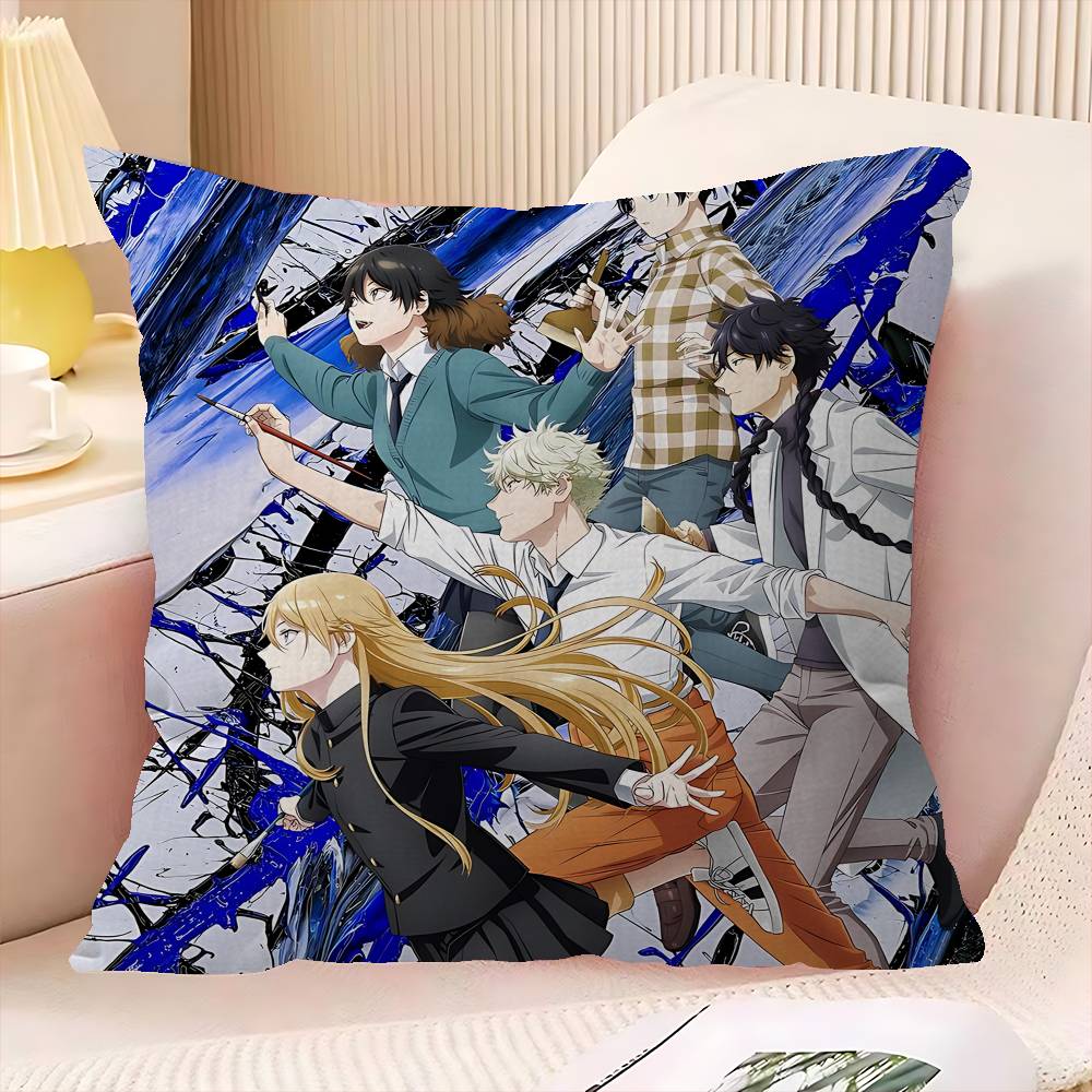 Anime Blue Period Pillow Gift Home Office Decoration Bedroom Sofa Car Cushion Cover Case X