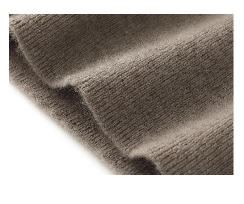 Women's Slim Fit Wool Knit Vest with Half-High Collar