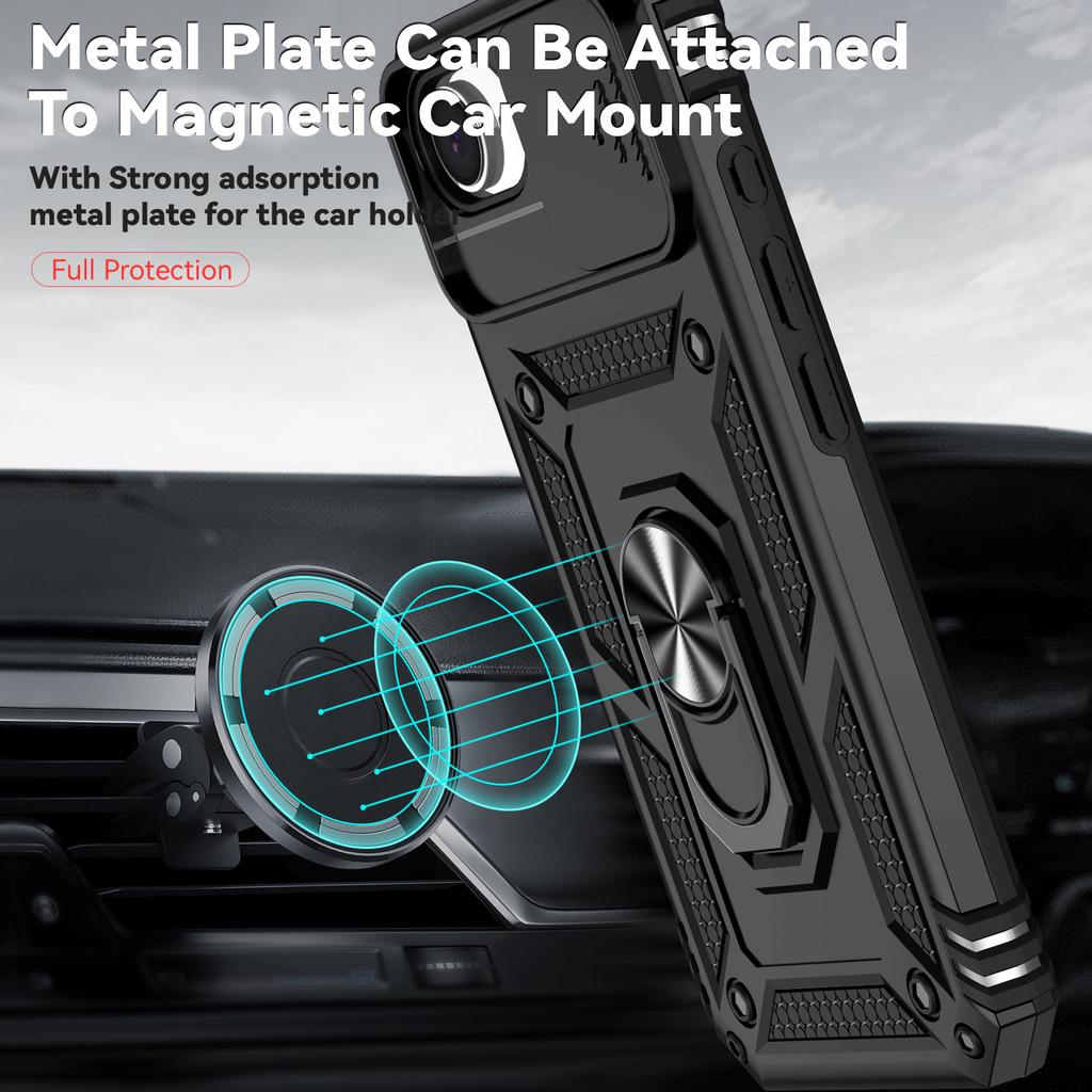 For iphone 16e Case Military Grade Bumpers Ring Cover For iphone 16e 16e iphone16e 2025 Slide Camera Lens Protector Armor Case