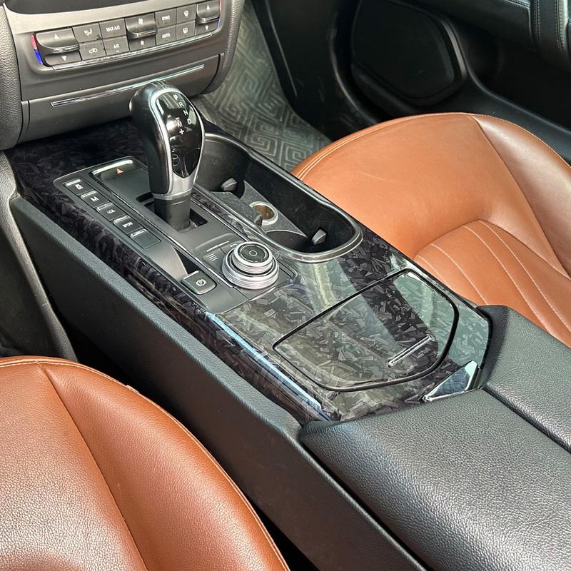 For Maserati Ghibli 2014-24 Interior Central Control Panel Door Handle Forged CarbonFiber Sticker Decals Car Styling Accessories
