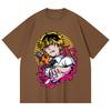 230 g/m² 100% Baumwolle Kettensägenmann V4 Denji Pochita Aufdruck Unisex Schweres Baumwoll-T-Shirt