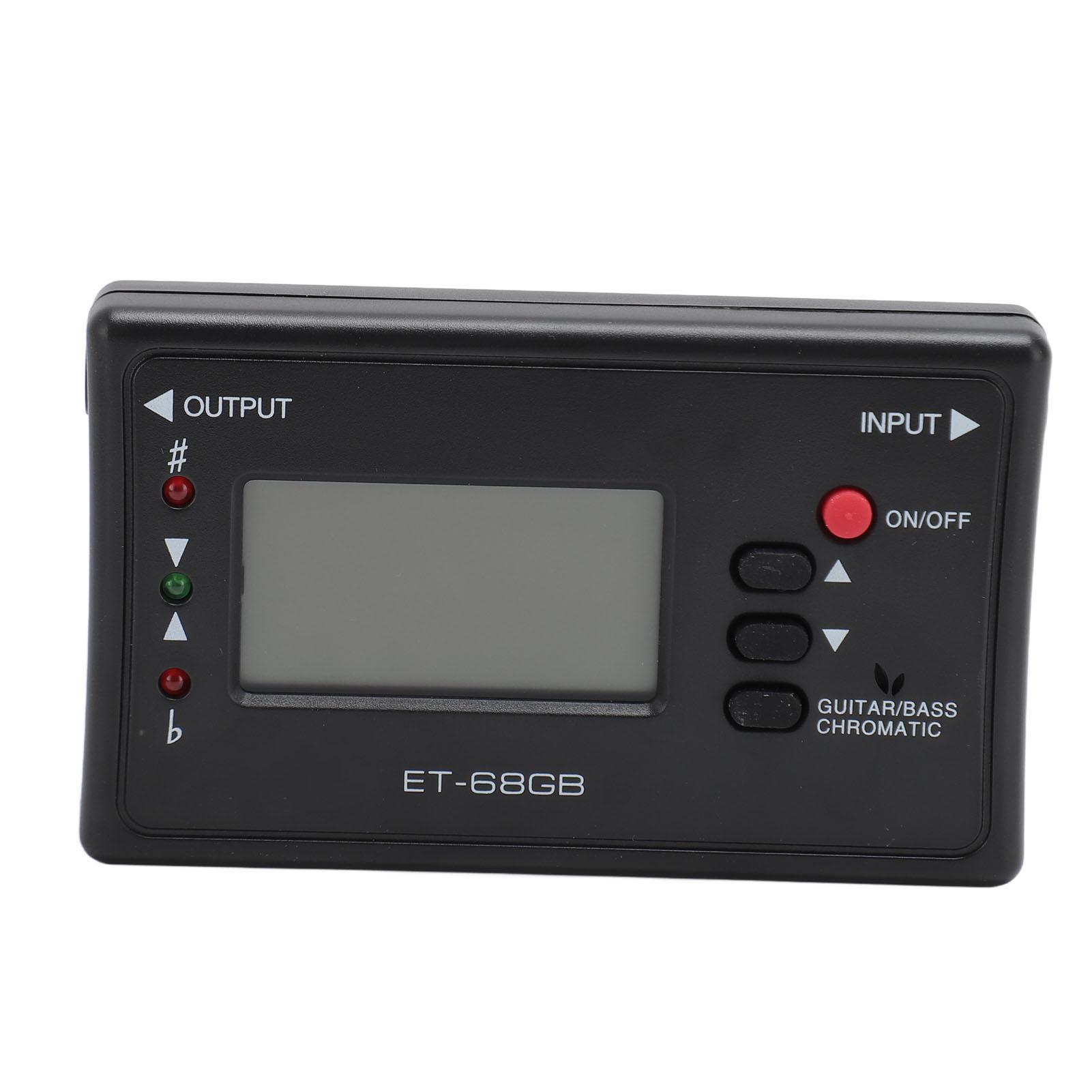 

ET 68 ГБ Тюнер Метроном Профессиональный от 435 до 445 Гц 3 в 1 Цифровой Метроном Тюнер Генератор тона для