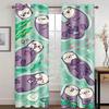 Otter, Animal Anime Printed Curtains For Living Room Home Decor Blackout Curtains Bedroom Drapes Cartoon Christmas
