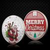 Christmas Coins, Sled Gold-plated Painted Commemorative Medals, Children's Gold Coins, Cartoon Tooth Fairies, Santa Claus Gift Commemorative Coins