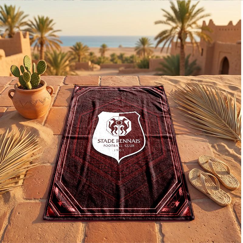 Stade Rennais FC Print Microfiber Beach Towel Quick Dry Absorbent Large Towel For Beach Swimming Travel