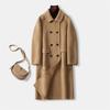 8803 New High-end Hand-sewn Silhouette Loose Double-sided Cashmere Coat Women's Camel Wool Thickened Wool Coat