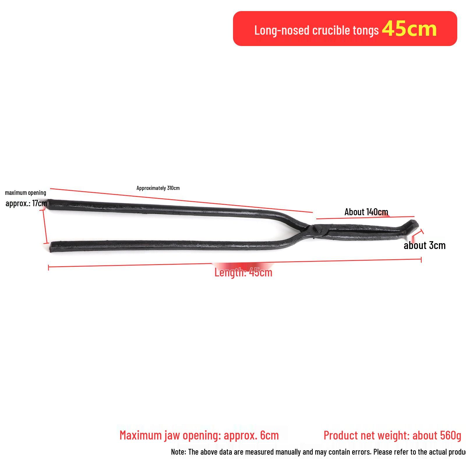 

Long Handle Bent Nose Crucible Tongs for Melting Gold and Silver Jewelry - Goldsmithing Tool.