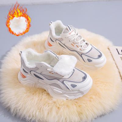 Fashion Women Winter Sneakers 2024 Casual Female Platform Increase Lace Up Plus Velvet Thicken Cotton Warm Sports Shoes Zapatos De Mujer