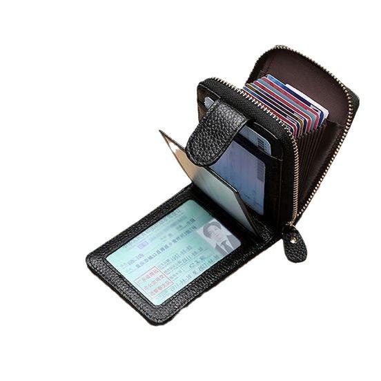 Genuine Leather Men's Driver's License Holder & Wallet, Two-in-One Design, Stylish & Durable