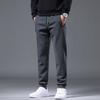 Men's fleece pants casual men's sweatpants loose straight sports pants autumn and winter warm trousers solid color versatile