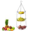 Wrought Iron Three-Tier Folding Fruit Storage Basket