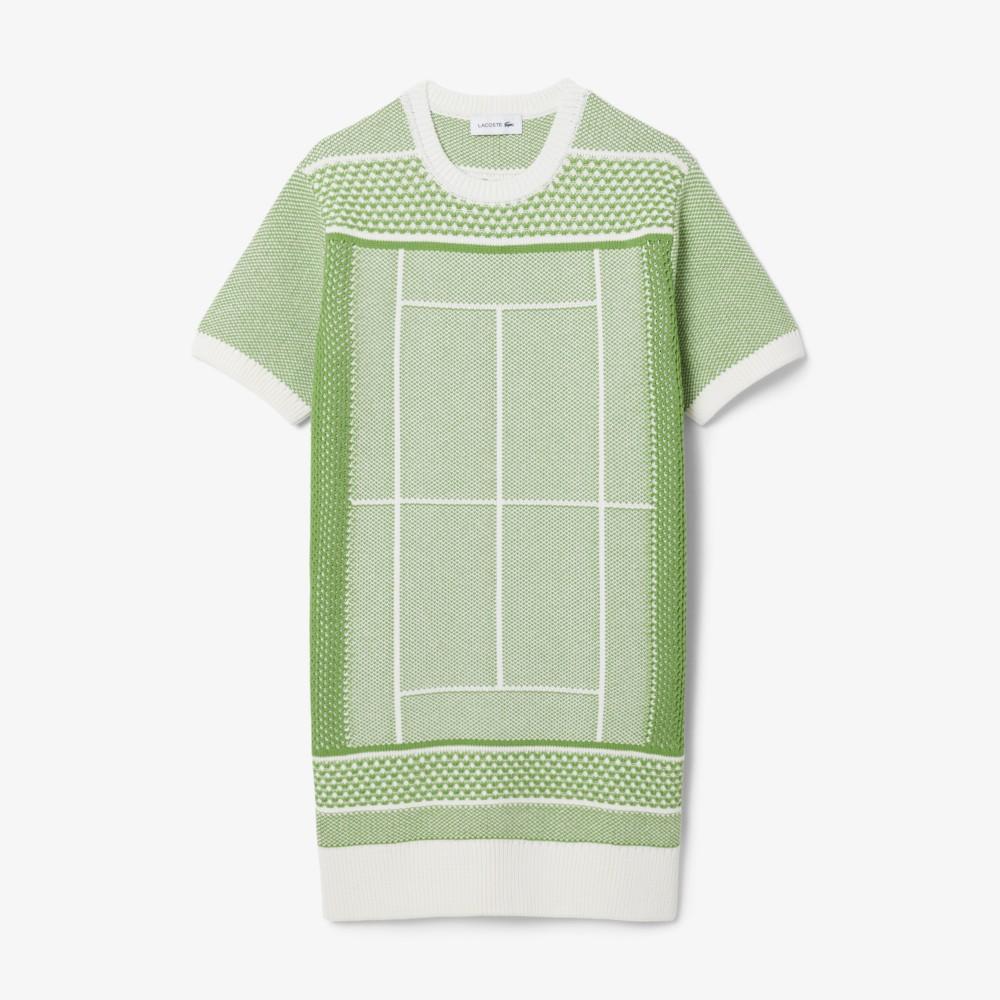 Lacoste Women's Jacquard Graphic Dress EF9888-56G4IN