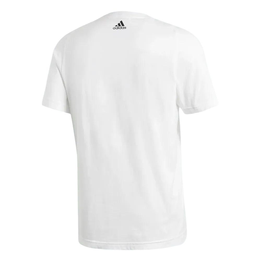 Adidas Sports Casual Knitted Breathable Round Neck Short Sleeve T-Shirt Men Tops White B47358