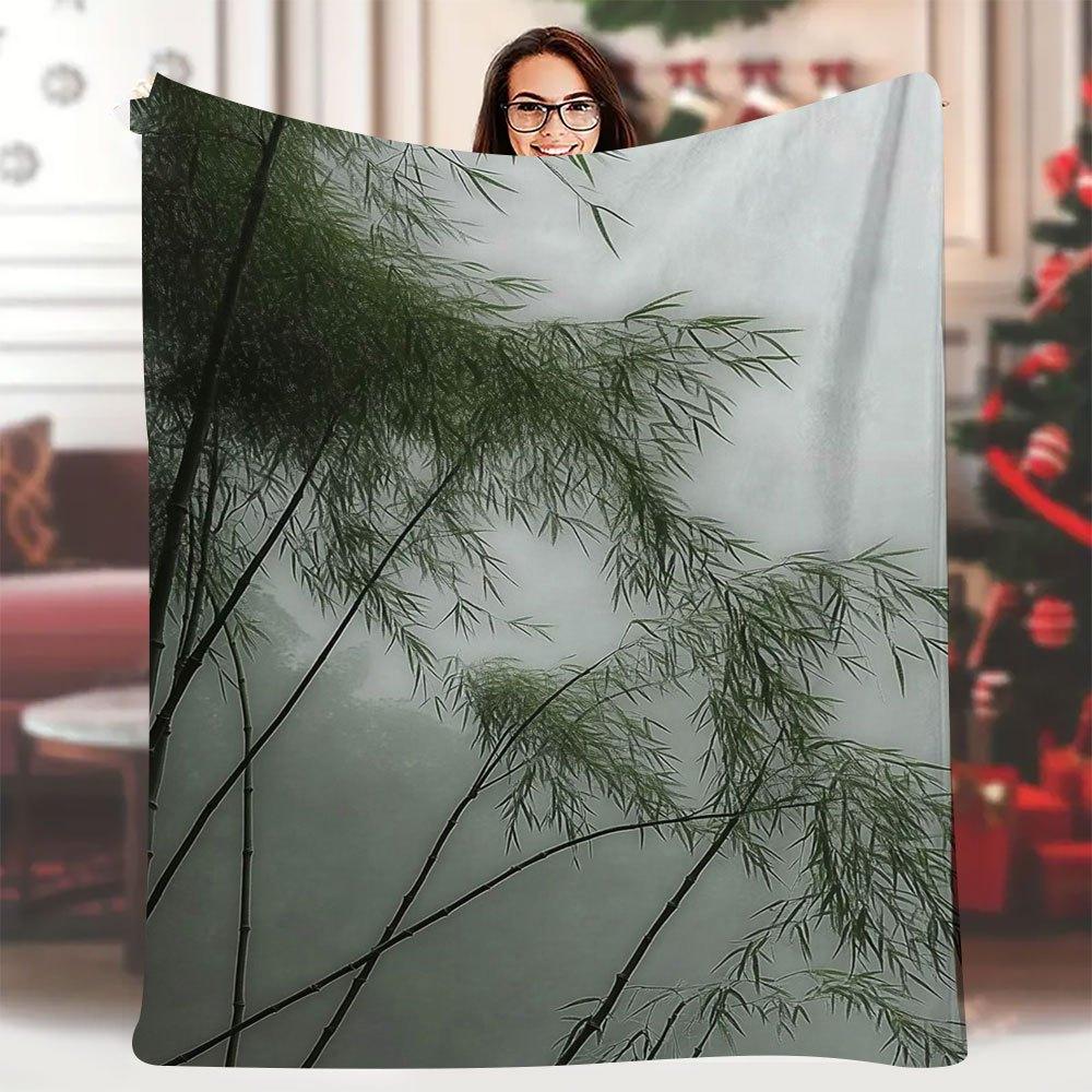 

One Piece of a Single-Sided Printed Blanket, Measuring 60X80 Inches, Ideal for Family Trips And Camping in The Foggy Rain 70x100cm28x39in