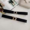 Decorative Thin Belt Women'S Dress Elastic Elastic Waist Black Belt Women'S Waist Seal Small Belt Black