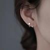 Charm Stainless Steel Spiral Twisted Piercing Heart Stud Earring for Women Personality Star Round Ear Cartilage Helix Jewelry