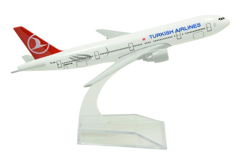 TANG DYNASTY 16cm Turkish Airlines B777 Alloy Airplane Model Toy 1/400