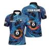 Men's Name Billiards Graphic Polo Shirt Fashion Trend 3D Printing Short Sleeve Polo Shirt Casual Ultra