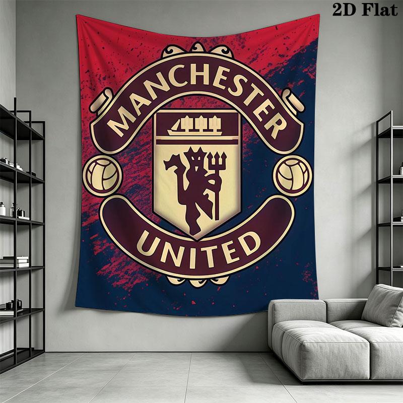 Man Utd I Wall Hanging Printed Fabric Blanket Decorative Tapestries for Bedroom Living Room Home Decor