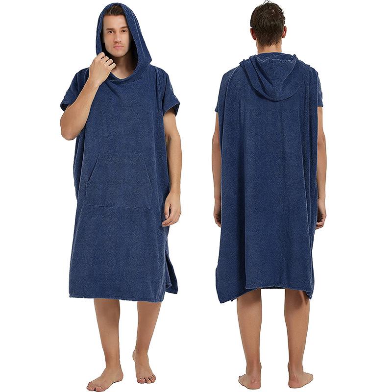 Microfiber Hooded Poncho Towel - Quick-Dry Changing Robe for Swimming, Surfing, and Beach for Men & Women