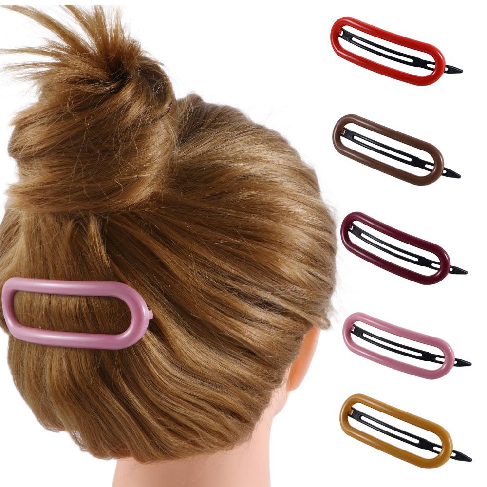 

Sweet Korean Resin Headdress Oval Shape Girl Duckbill Clip Headwear Hair Clips Hairpin